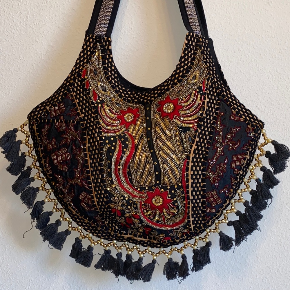 Embroidered Multicolor Boho Bag - Picture 4 of 11